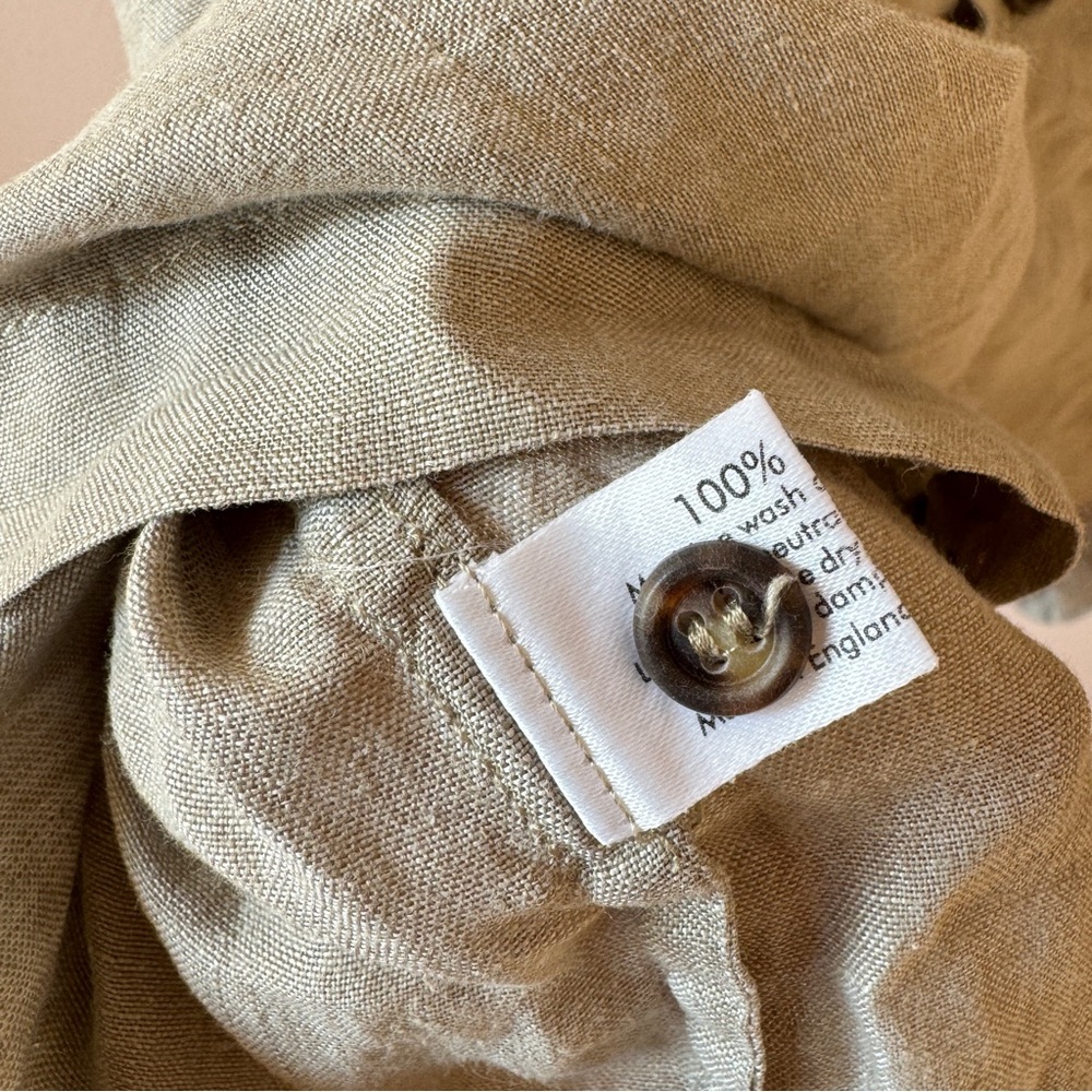 Eskandar Linen Lagenlook Button Down Oversized Blouse Top - Picture 4 of 7